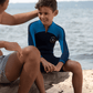 Watery Neoprenanzug Kinder - Calypso Langarm - Koralle/Dunkelblau