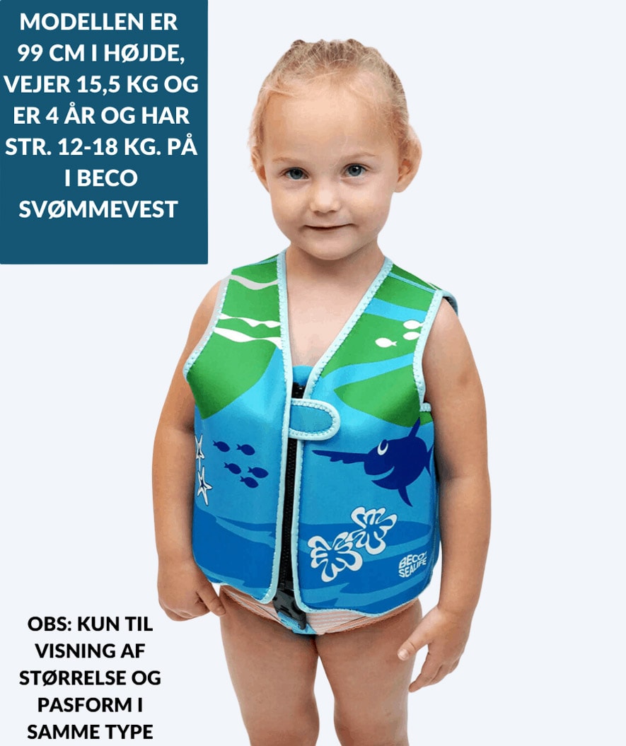 Beco rettungswesten für Kinder (1-6 Jahre) - Sealife - Hellblau/Rosa